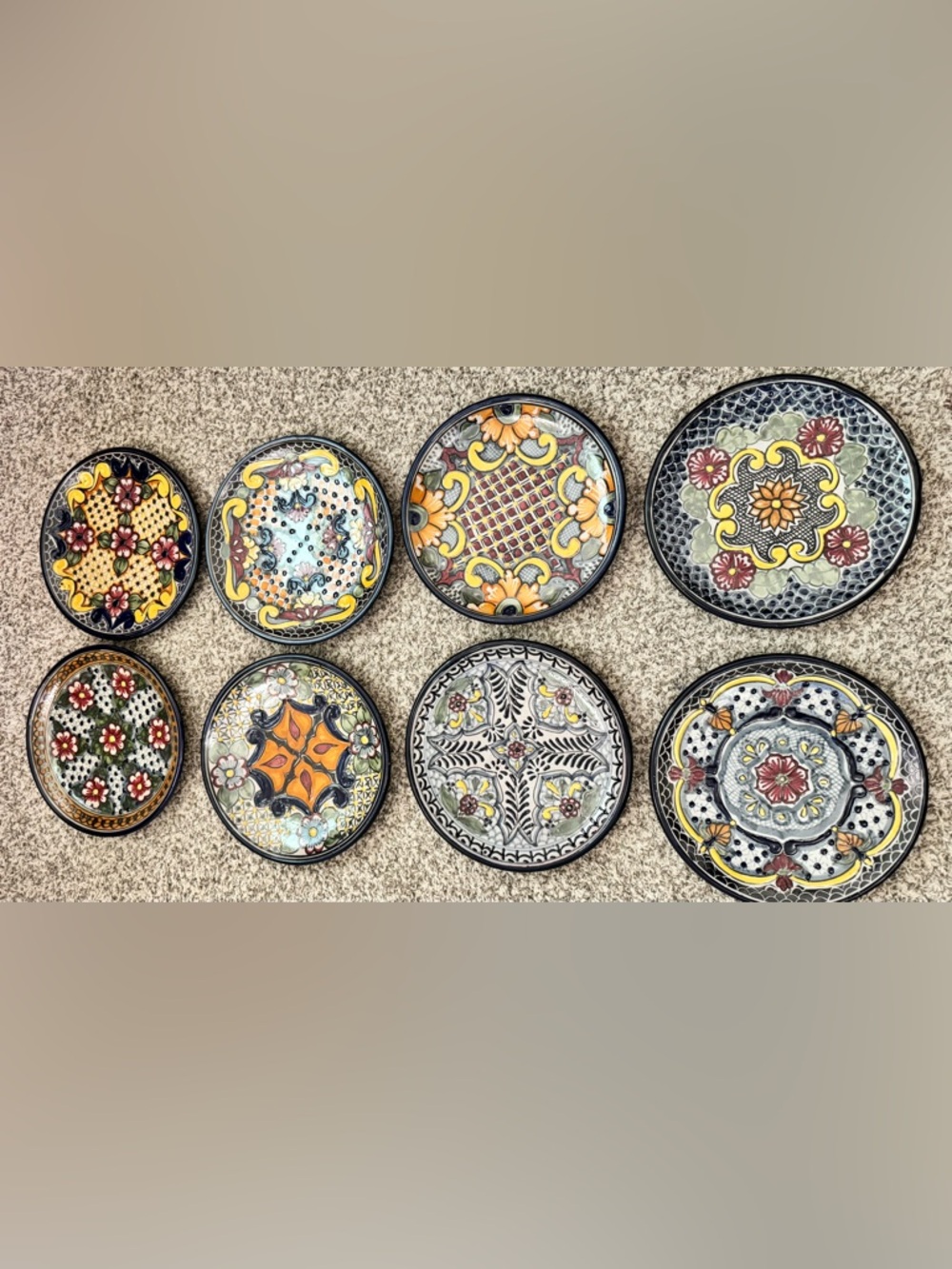 Vintage Hand-Painted Decorative Ceramic Wall Plate - Multicolor Made in Italy 8